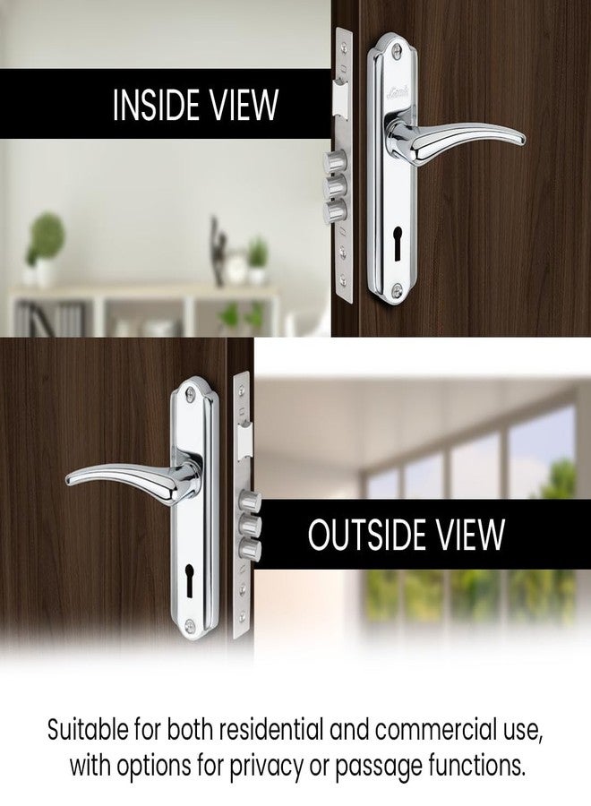 لينك قفل نقر Link Regalia | للأبواب الرئيسية والداخلية في المساحات السكنية والتجارية | طقم مقبض متين 8 بوصات مع إمكانية فتح القفل بالمفتاح من كلا الجانبين، 3 مفاتيح، جسم قفل بستة أذرع | تشطيب من الفولاذ المقاوم للصدأ | ضمان لمدة سنتين - Image 3